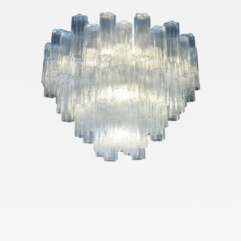 Large Modern Ice Tronchi Murano Glass Chandelier