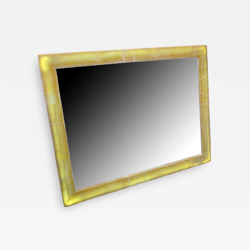 Large Onyx Mirror with aframe backlit by LED