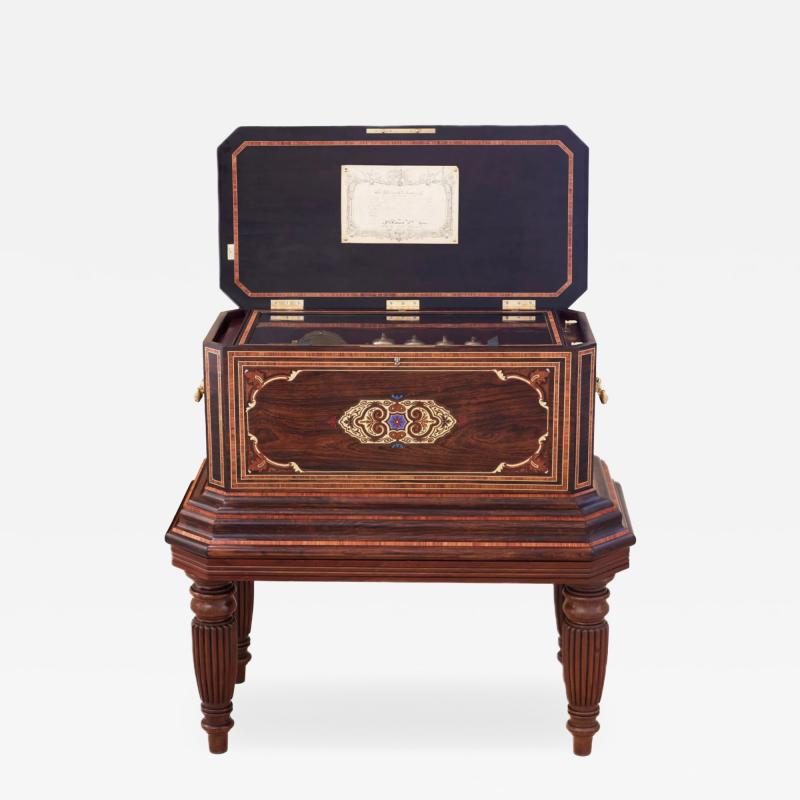 Large Orchestral Musical Box On Stand Switzerland