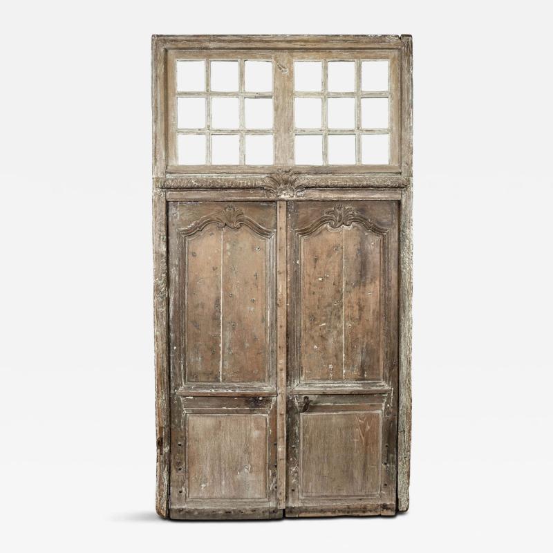 Large Pair of Transomed Louis XV Doors