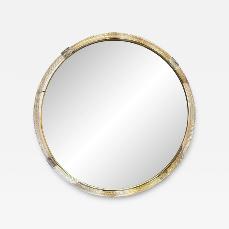 Large Scale Wall Mirror With Gilt Torchon Torciglione Elements