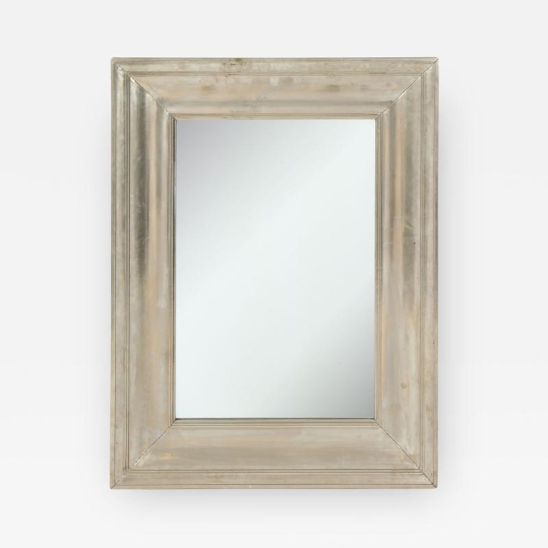 Large Silvered metal Framed Mirror 