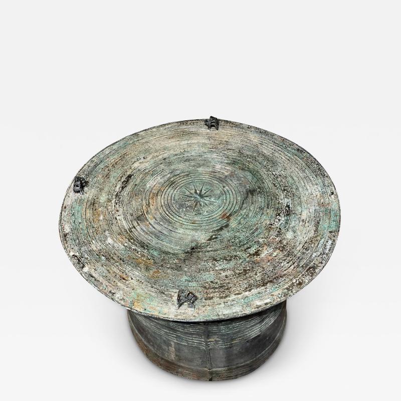 Large Southeast Asian Bronze Rain Drum