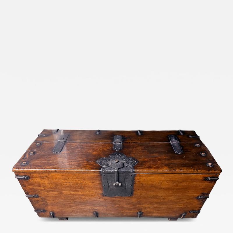 Large Superb Antique Korean Ton Kwe Chest with Iron Hardware
