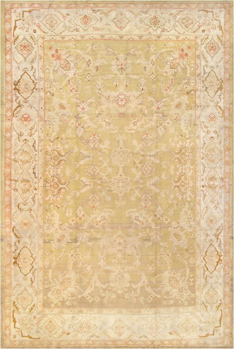 Large Traditional Handwoven Turkish Oushak Rug