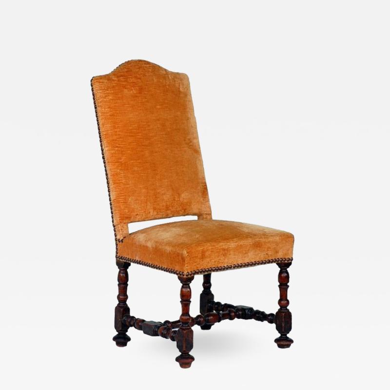 Large Turned Wood Baroque Style Chair