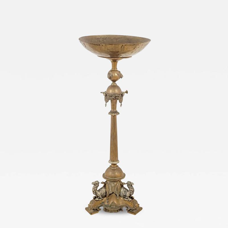 Large Victorian Brass Centerpiece with Camels