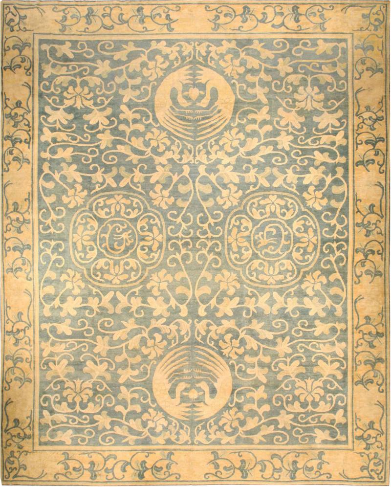 Large Vintage Chinese Art Deco Carpet