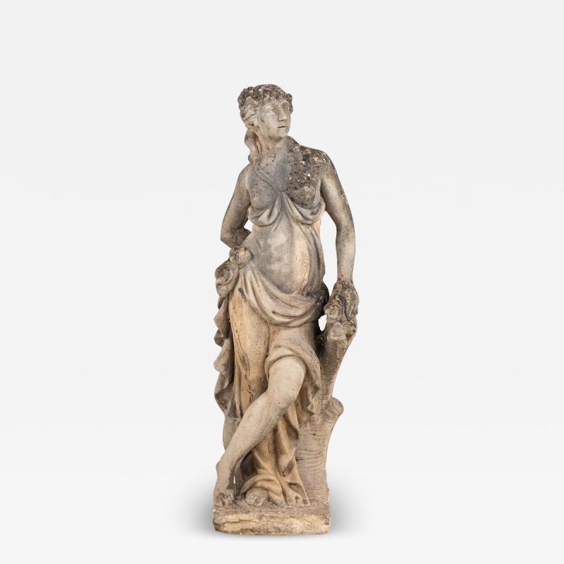 Large Winter Goddess of the Four Seasons Garden Figure Italy Late 20th C 