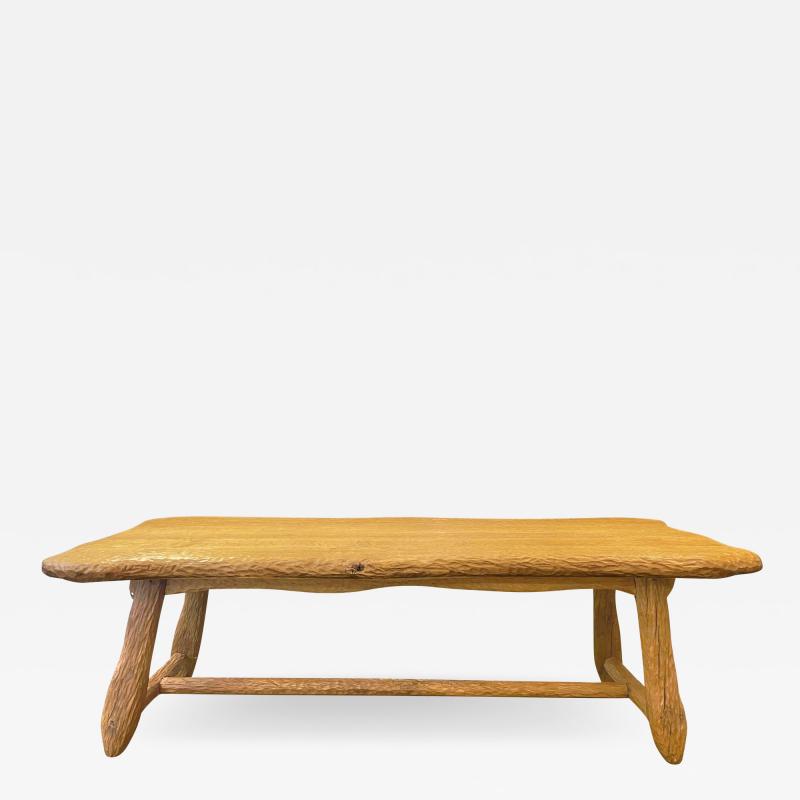 Large brutalist dining table France circa 2000