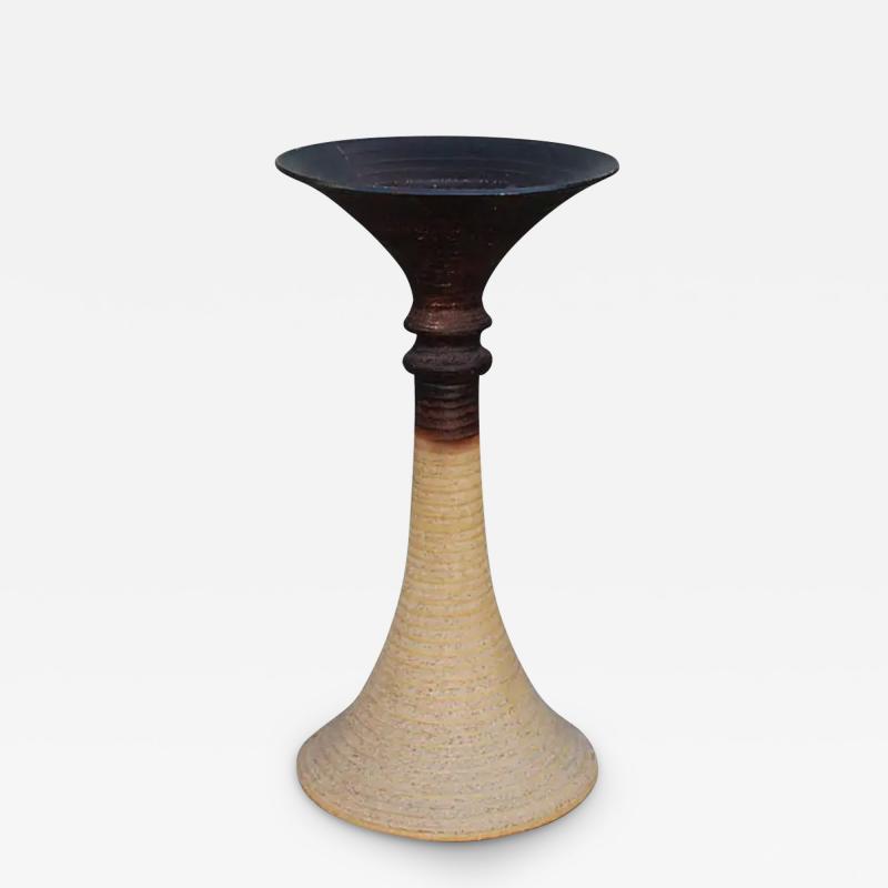 Large ceramic sculpture torchere light