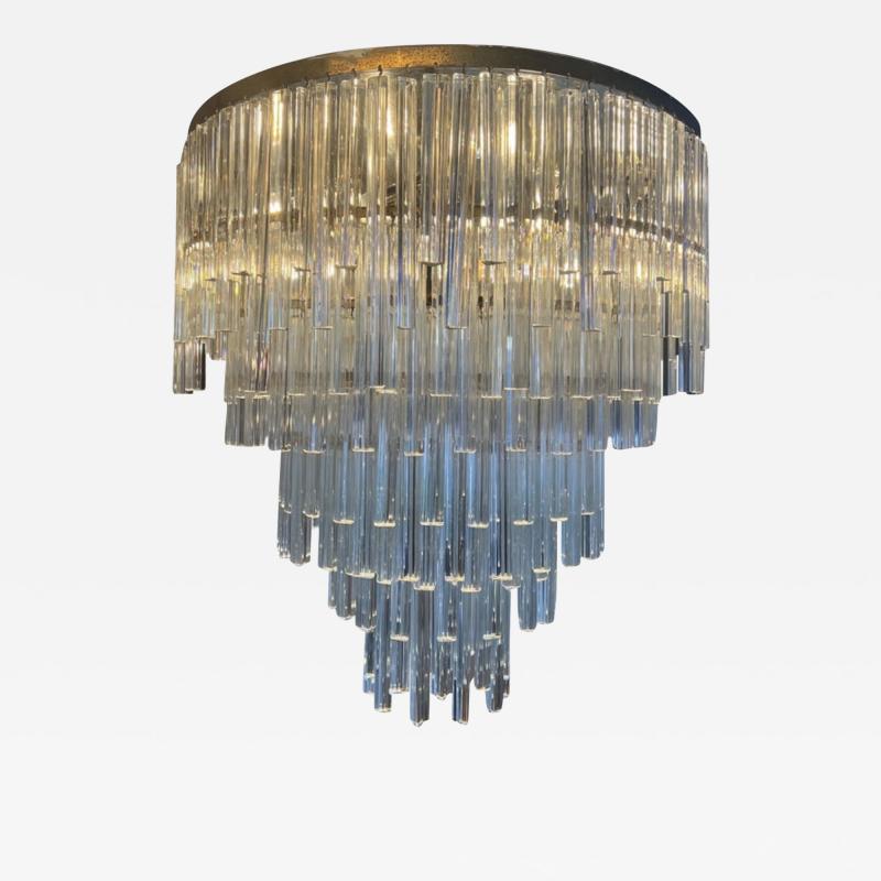 Large five tiered venini waterfall chandelier