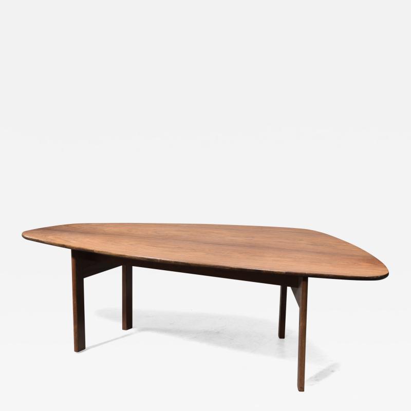 Large free form Danish coffee table 1960s