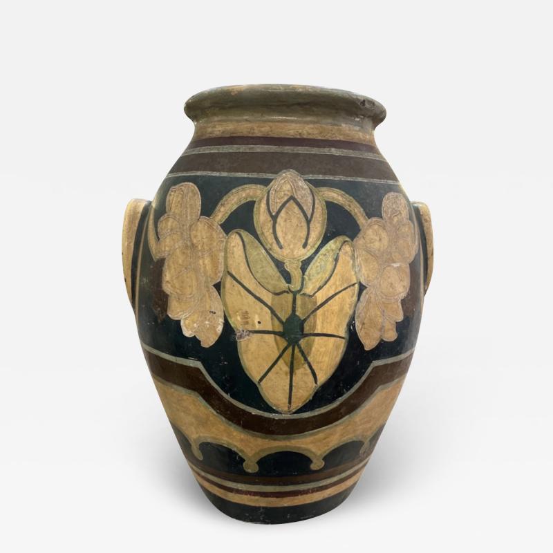 Large hand painted Tuscan urn
