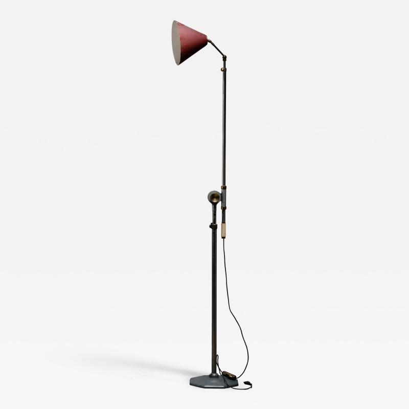 Large metal floor lamp