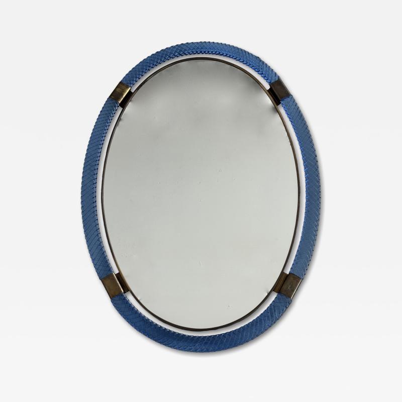 Large oval mirror Italy 1940s