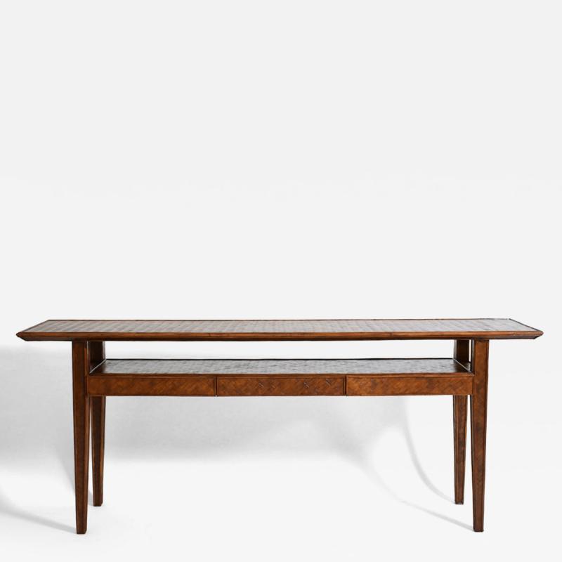 Large rattan console 1980s 