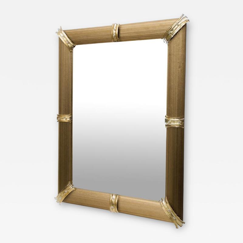 Large rectangular Gold Venetian Rigatello Mirror
