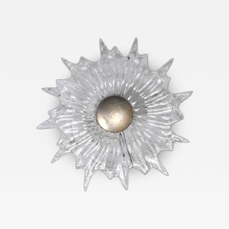 Large sconce in worked glass 1950s