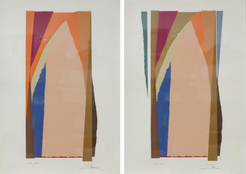 Larry Zox Larry Zox Bonac I II Abstract Expressionist Screenprint by Larry Zox 1981