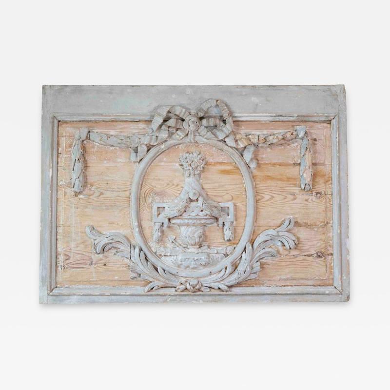 Late 18th Century French Carved Boiserie Panel with Original Paint