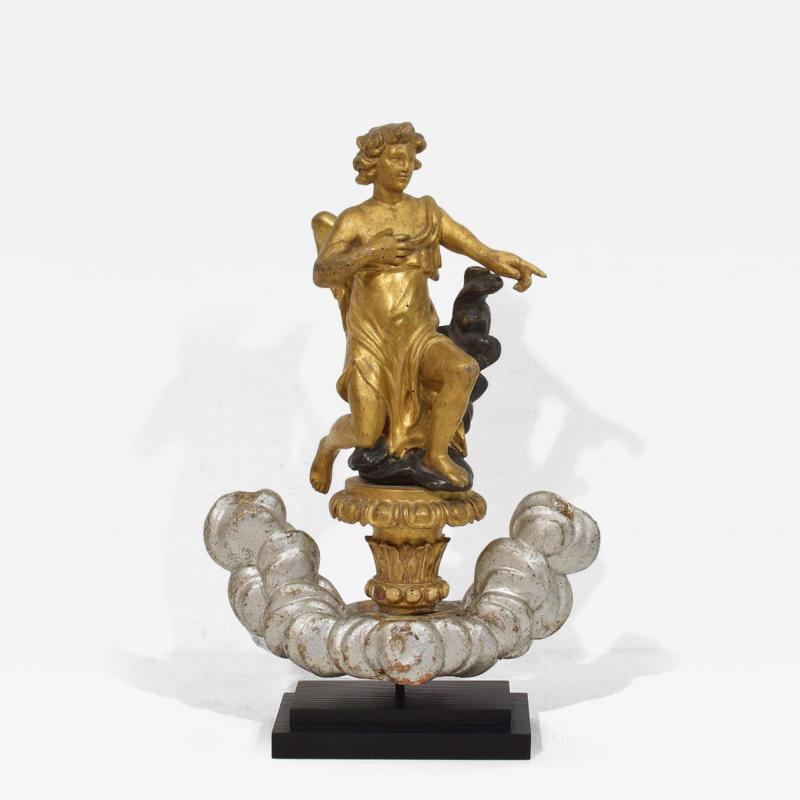 Late 18th Early 19th Century Italian Giltwood Neoclassical Angel