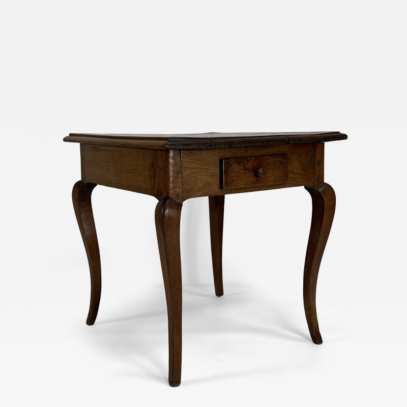 Late 19th Century French Side Table with double Drawers and Cabriole Legs