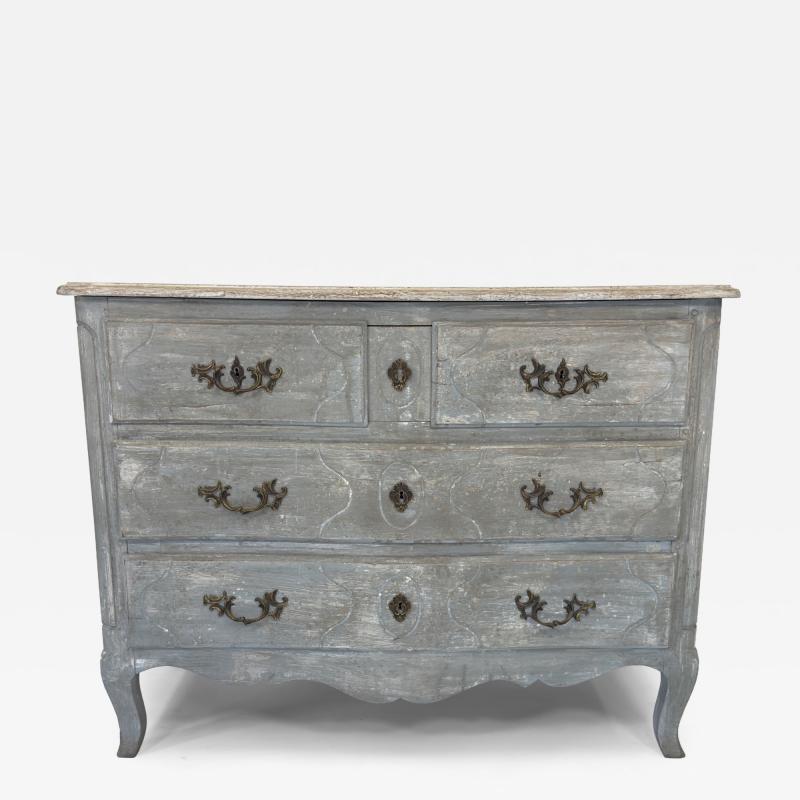 Late 19th Century Louis XV Style Painted Chest of Drawers