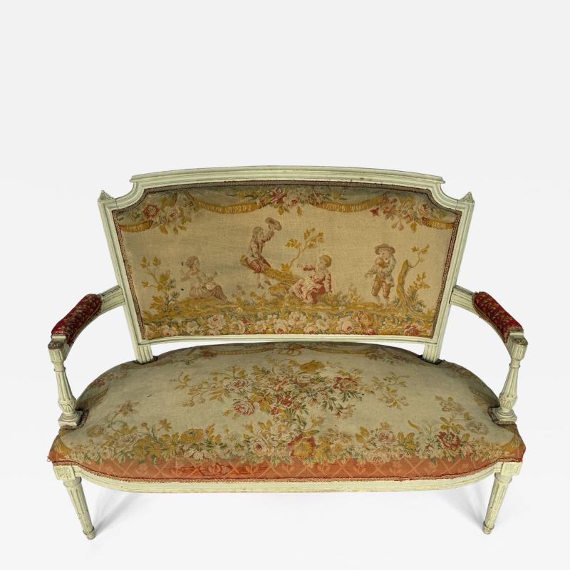 Late 19th Century Louis XVI Style Canape from Matching Parlor Suite