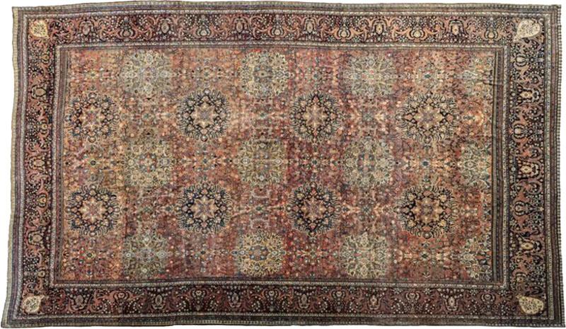 Late 19th Century Persian Carpet Rug Sarouk Feraghan