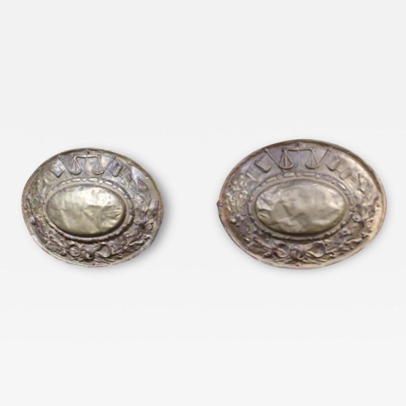 Late 19th Century Repousse Plaques a Pair