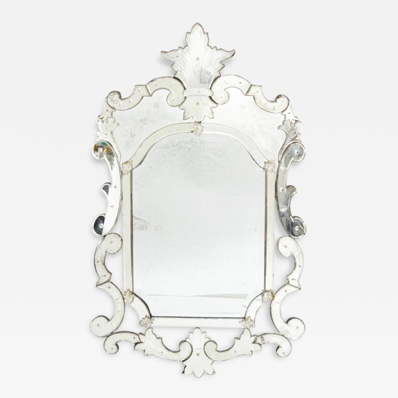 Late 19th Century Venetian Etched Wall Mirror