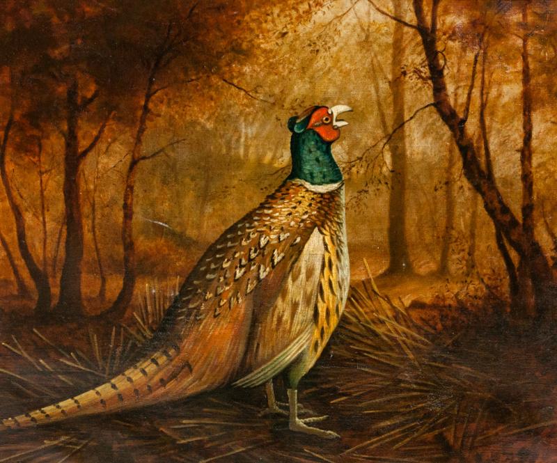 Late 19th Century Wood Frame Oil Canvas Painting