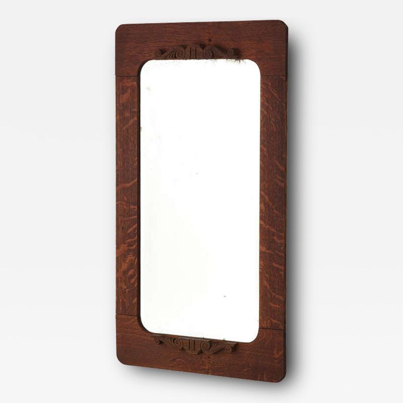 Late 19th c American Dark Oak Mirror