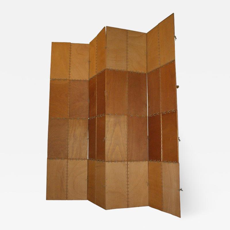 Late 20th Century Four Panel Room Divider or Screen by Designer Yamo 