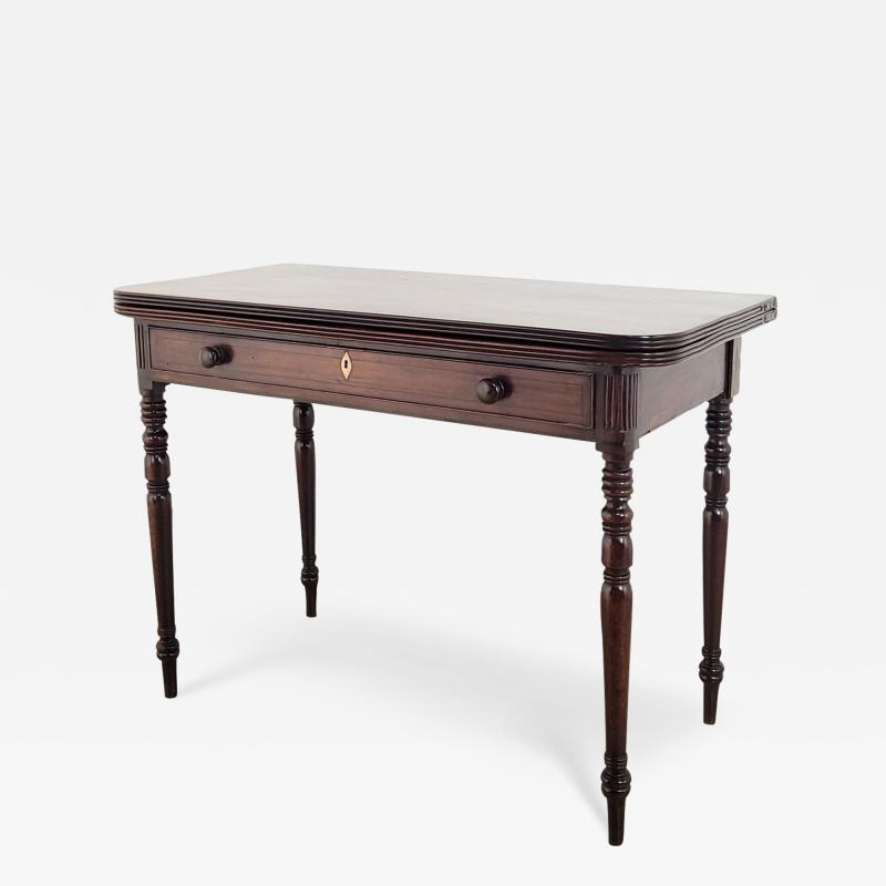 Late English Regency Period Mahogany Tea Table circa 1820