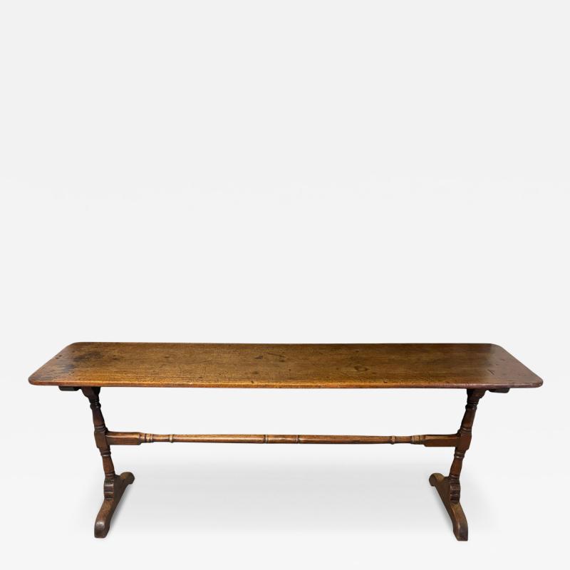 Late George III Oak Trestle Table