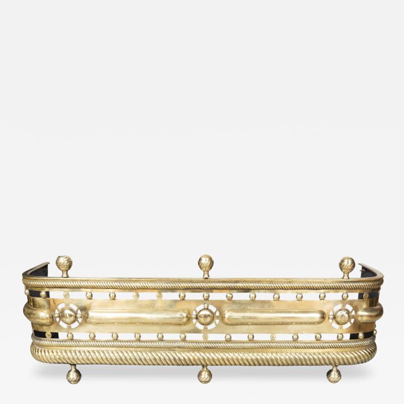 Late Regency Brass Fire Fender