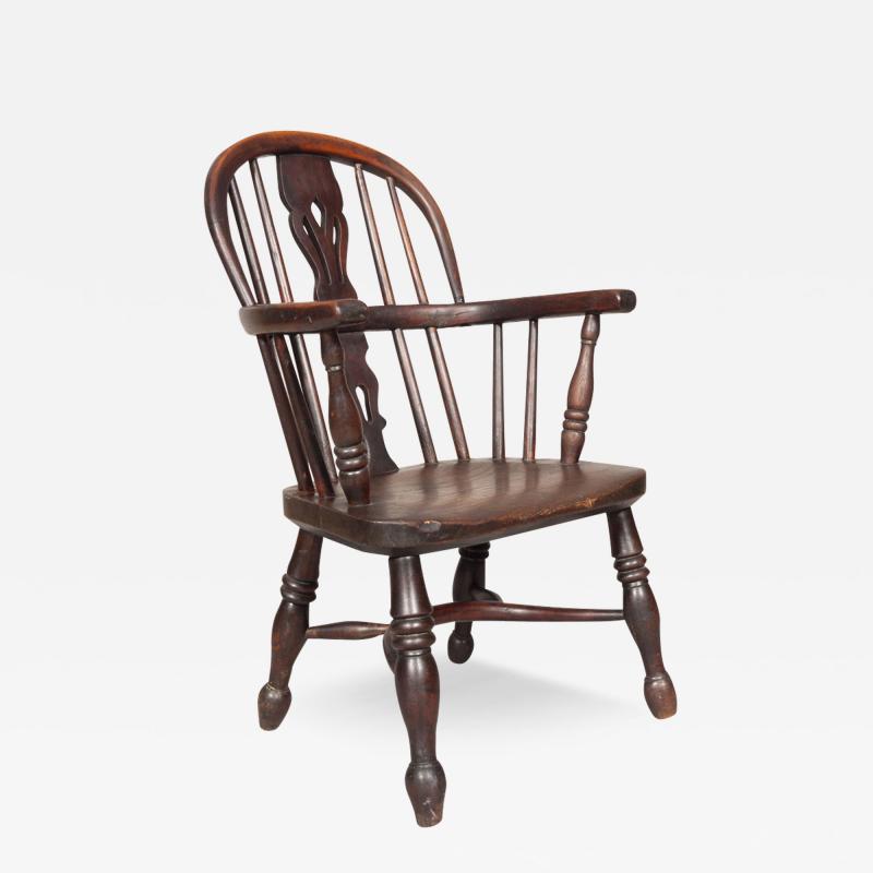 Late Regency Childs Yew and Elm Windsor Armchair