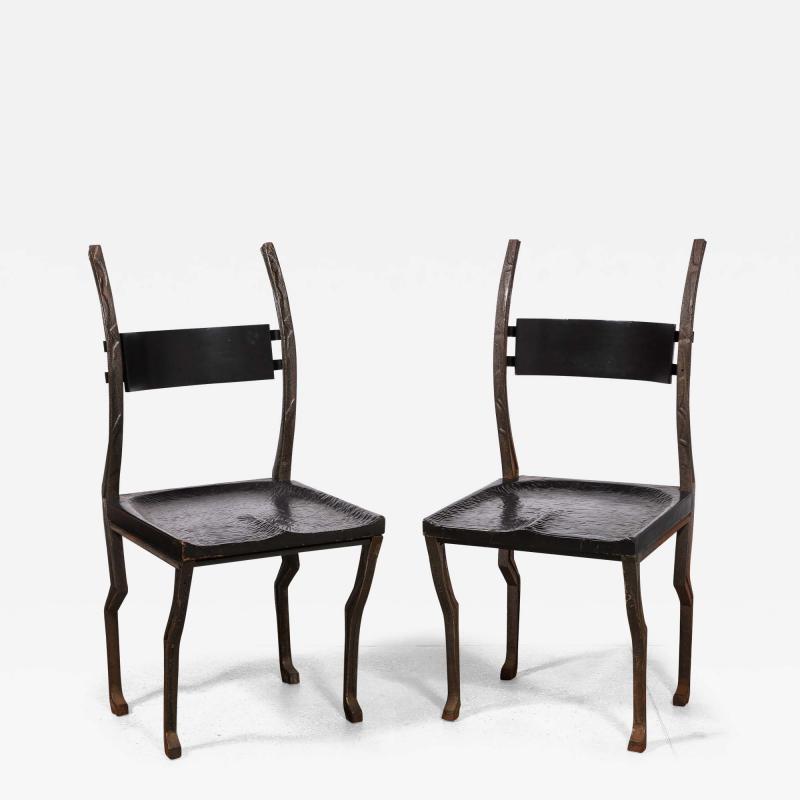 Laura Johnson Drake Pair of Rare Metal Chairs