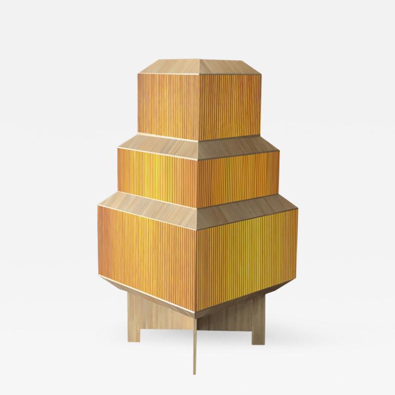 Laura Portarrieu PALEA PL01 Straw marquetry floor lamp