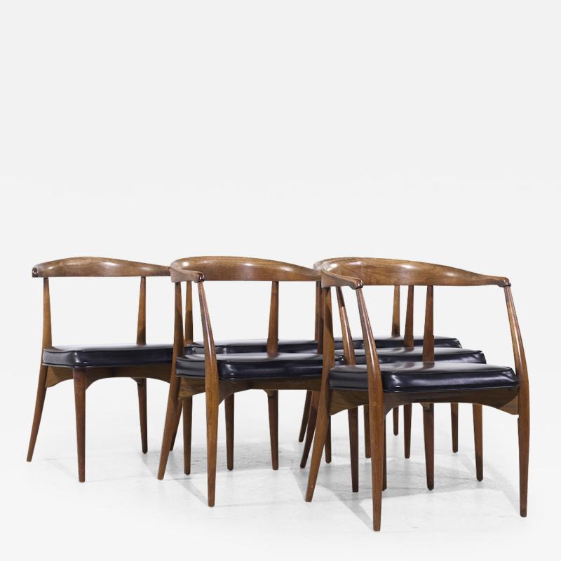 Lawrence Peabody Lawrence Peabody Mid Century Walnut Dining Chairs Set of 6