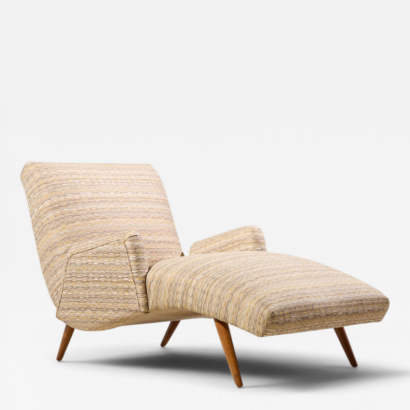 Lawrence Peabody Lawrence Peabody Style Mid Century Wave Chaise