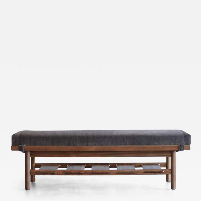 Lawrence Peabody Oak Bench by Lawrence Peabody for Nemschoff C 1950s