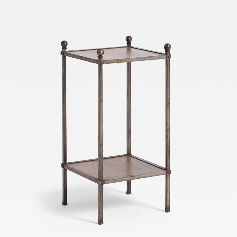 Leather Top Side Table