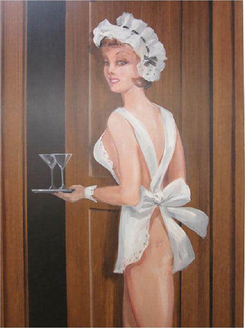 Lee Ames Large Painting of a Woman by Lee Ames