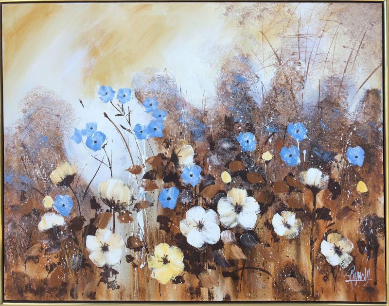 Lee Reynolds Blue and White Wildflowers