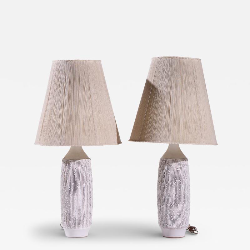 Lee Rosen Lee Rosen for Design Technics Ceramic Table Lamp Pair