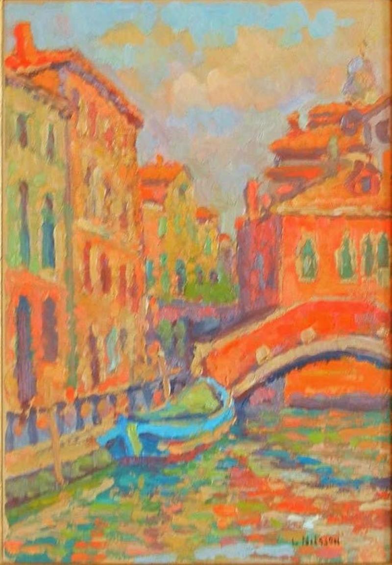 Leif Nilsson Venice I by American Impressionist Leif Nilsson Oil Paint on Panel