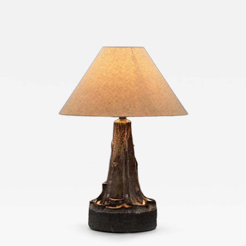 Leo En e Stoneware Table Lamp by Leo En e for En e Keramik Denmark ca 1960s